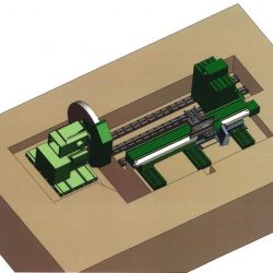 Torno Frontal com carro móvel TADU LR-BL CNC FAGOR 8055